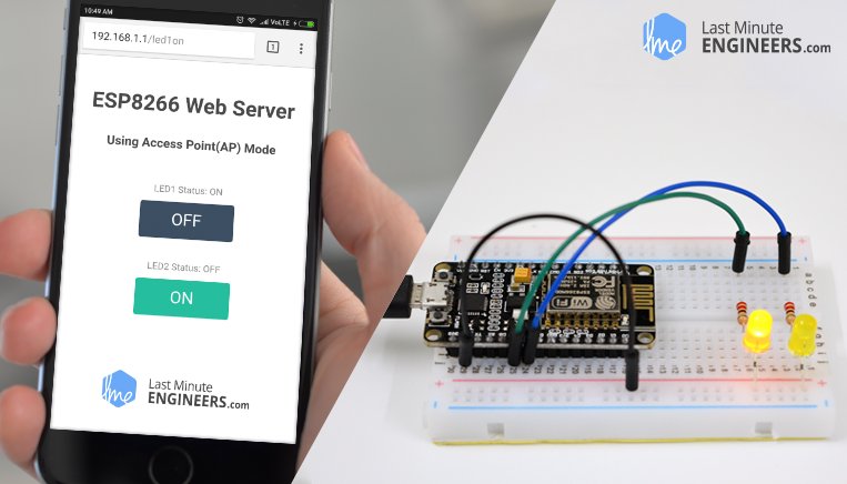 Creating Simple ESP8266 Webserver in Arduino IDe using Access Poin & Station mode