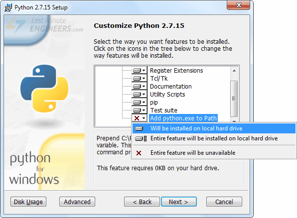 Enable Add Python.exe to Path While Python Installation