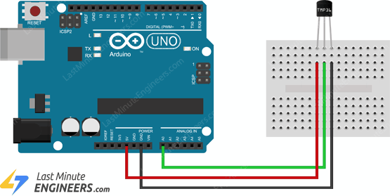 wiring tmp36 temperature sensor to arduino