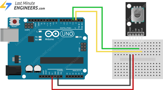control rotary encoder using interrupts with arduino uno