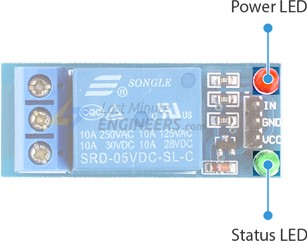 one channel relay module led